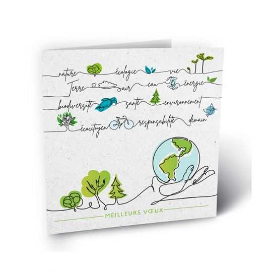 Carte de voeux300g/m2 100% recyclé