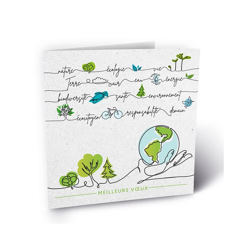 Carte de voeux300g/m2 100% recyclé