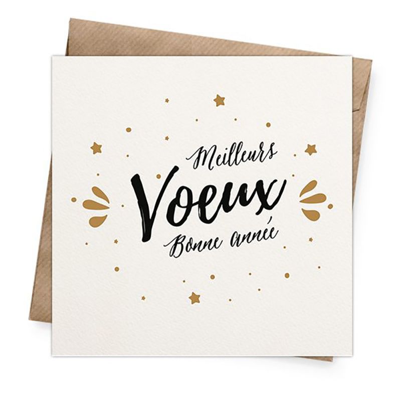 Carte de voeuxIvoire gaufré 250g/m2