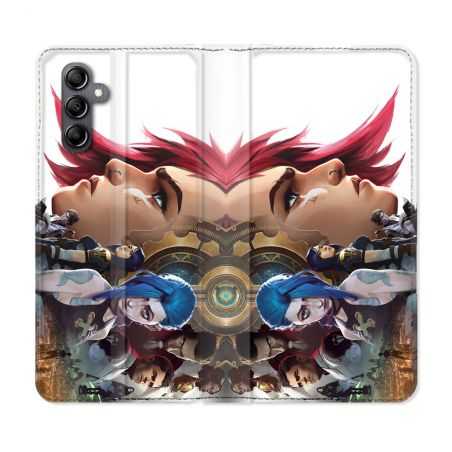 Housse cuir portefeuille pour Samsung Galaxy A14 4G / 5G Arcane Jynx Sœur