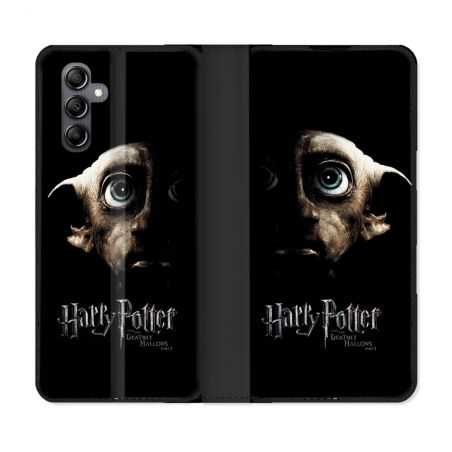 Housse cuir portefeuille pour Samsung Galaxy A14 4G / 5G Harry Potter Hollows Dobby