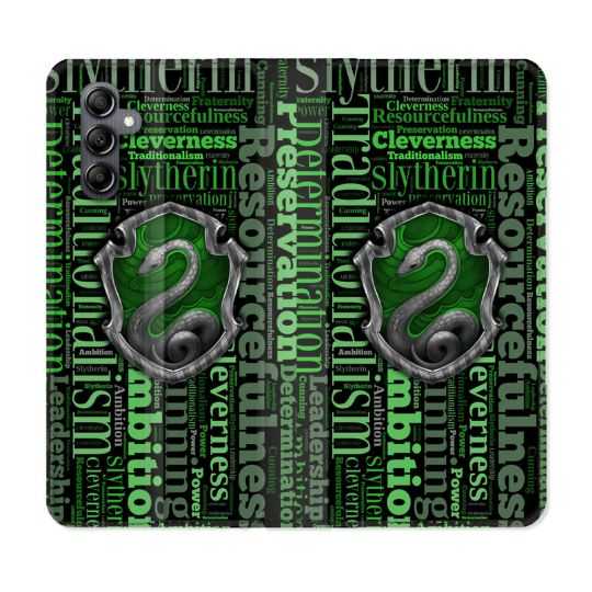 Housse cuir portefeuille pour Samsung Galaxy A14 4G / 5G Harry Potter Serpentar