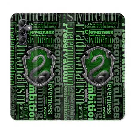 Housse cuir portefeuille pour Samsung Galaxy A14 4G / 5G Harry Potter Serpentar