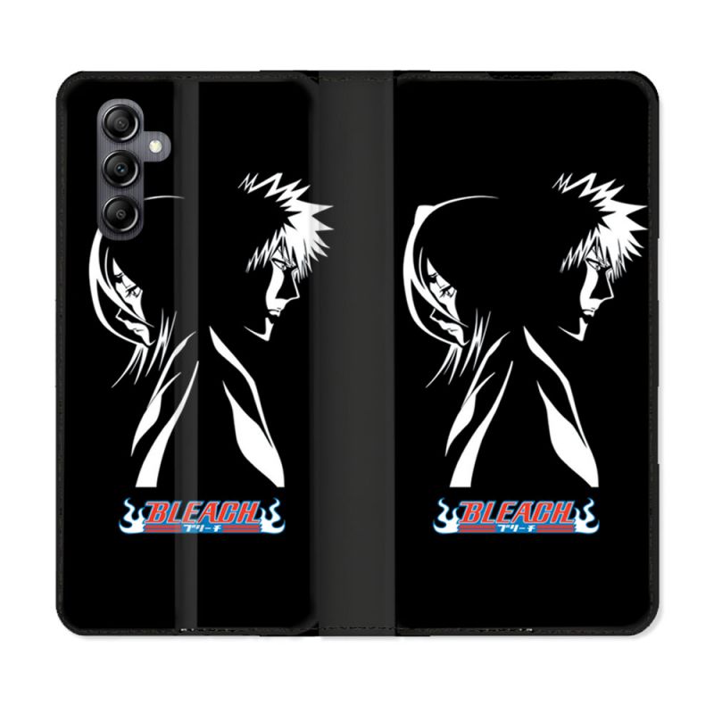 Housse cuir portefeuille pour Samsung Galaxy A14 4G / 5G Manga Bleach Duo