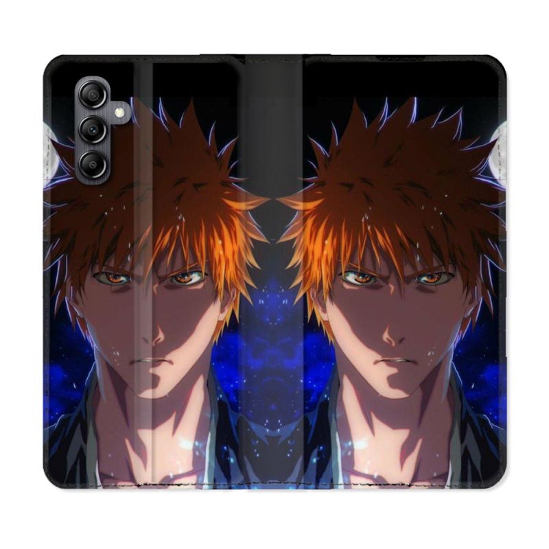 Housse cuir portefeuille pour Samsung Galaxy A14 4G / 5G Manga Bleach Ichigo