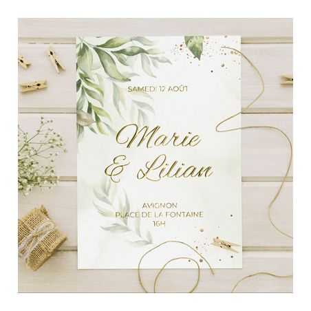Faire Part Mariage Naissance Baptême 350g/m2 Couché Mat