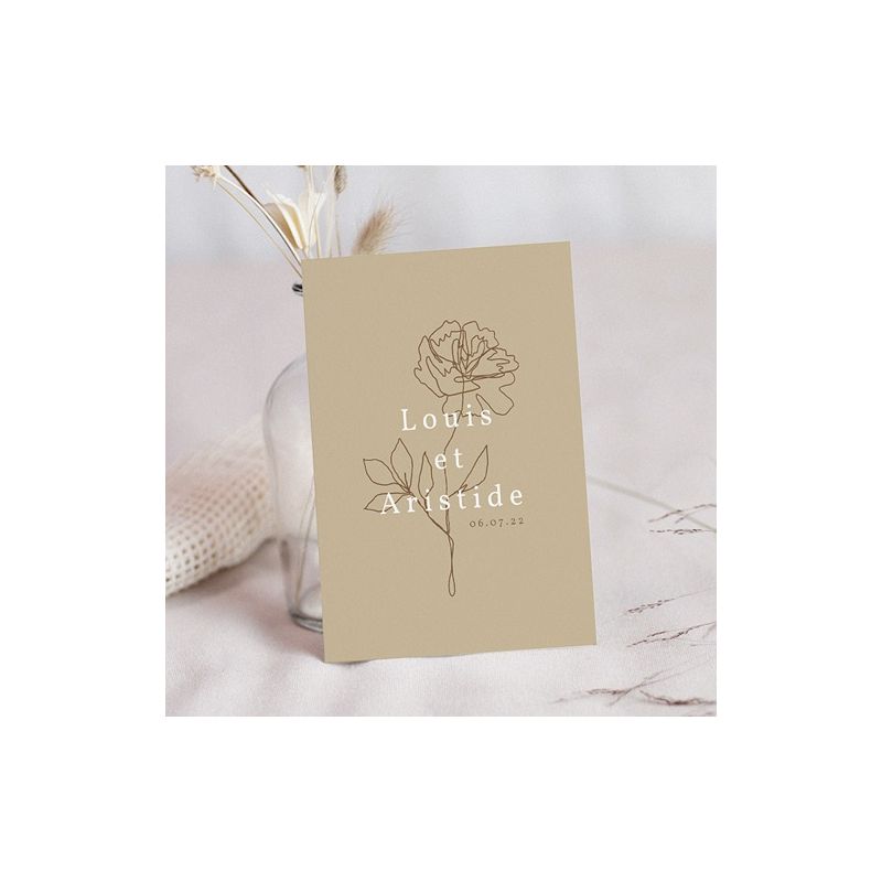 Faire Part Mariage Naissance Baptême Ivoire gaufré 250g/m2