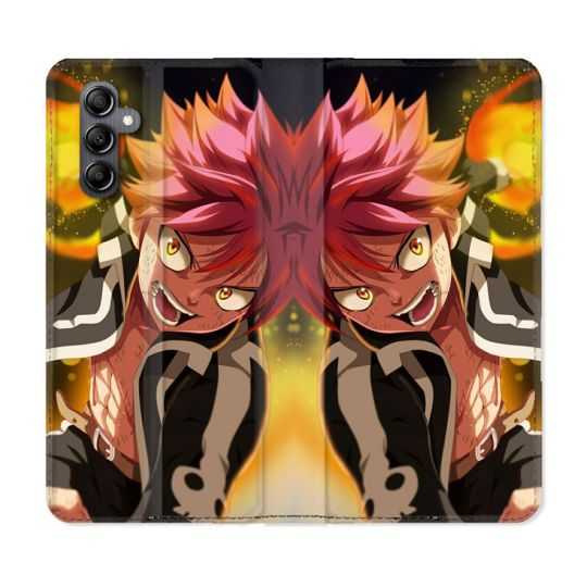 Housse cuir portefeuille pour Samsung Galaxy A14 4G / 5G Manga Fairy Tail Natsu