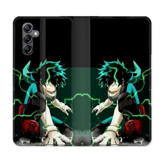 Housse cuir portefeuille pour Samsung Galaxy A14 4G / 5G Manga My Hero Academia Deku