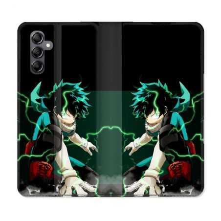 Housse cuir portefeuille pour Samsung Galaxy A14 4G / 5G Manga My Hero Academia Deku