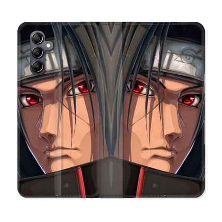 Housse cuir portefeuille pour Samsung Galaxy A14 4G / 5G Manga Naruto Itachi Visage
