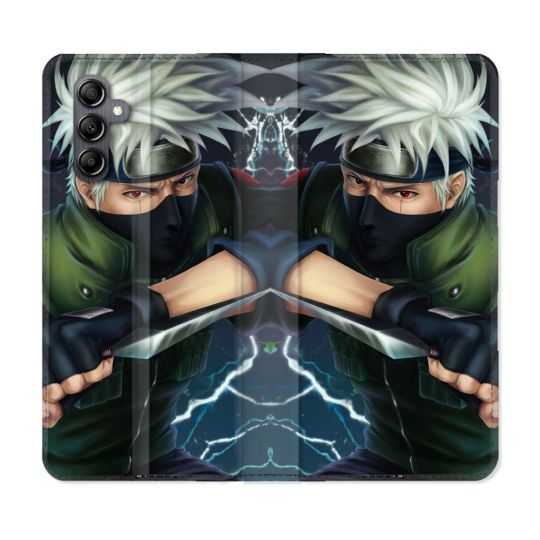 Housse cuir portefeuille pour Samsung Galaxy A14 4G / 5G Manga Naruto Kakashi