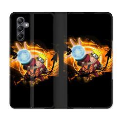 Housse cuir portefeuille pour Samsung Galaxy A14 4G / 5G Manga Naruto Noir