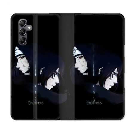 Housse cuir portefeuille pour Samsung Galaxy A14 4G / 5G Manga Naruto Sasuke Itachi