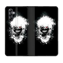 Housse cuir portefeuille pour Samsung Galaxy A14 4G / 5G Manga Tokyo Ghoul Kaneki Tag
