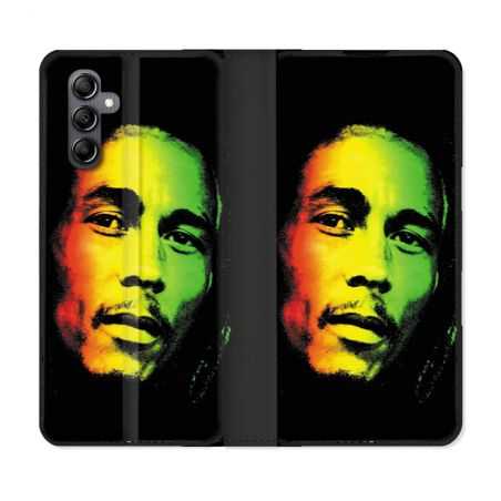 Housse cuir portefeuille pour Samsung Galaxy A14 4G / 5G Musique Bob Marley 2