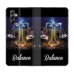 Housse cuir portefeuille pour Samsung Galaxy A14 4G / 5G Signe Zodiaque 2 Balance