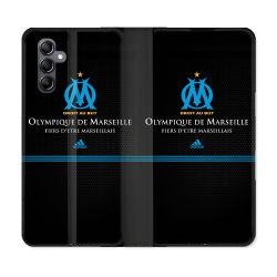 Housse cuir portefeuille pour Samsung Galaxy A14 4G / 5G Olympique Marseille OM Fier etre Marseillais