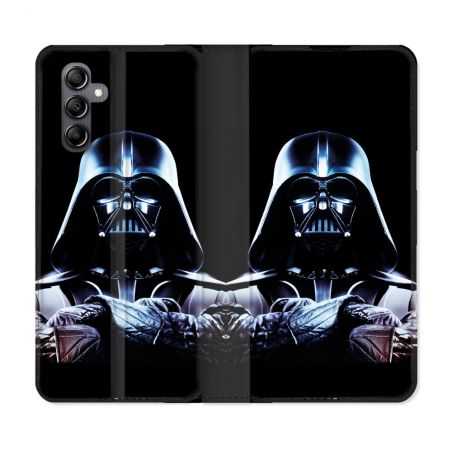 Housse cuir portefeuille pour Samsung Galaxy A14 4G / 5G Star Wars - Dark Vador Noir