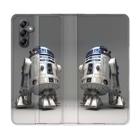Housse cuir portefeuille pour Samsung Galaxy A14 4G / 5G Star Wars - R2D2