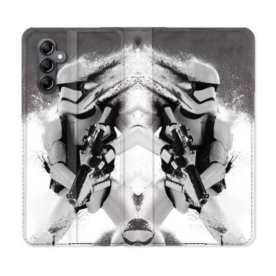 Housse cuir portefeuille pour Samsung Galaxy A14 4G / 5G Star Wars - Trooper