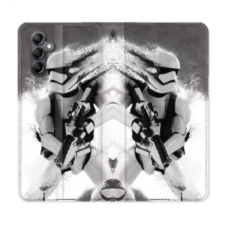 Housse cuir portefeuille pour Samsung Galaxy A14 4G / 5G Star Wars - Trooper