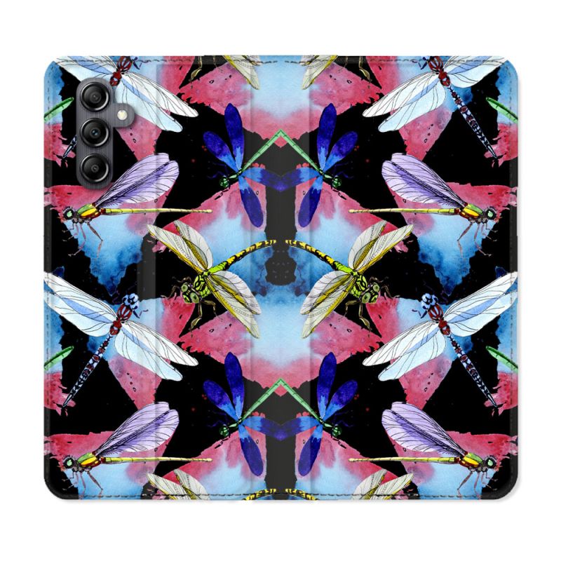 Housse cuir portefeuille pour Samsung Galaxy A34 5g Animal Libellule