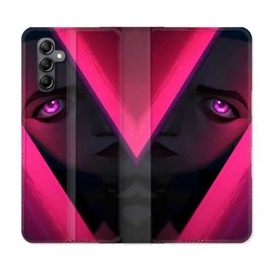 Housse cuir portefeuille pour Samsung Galaxy A34 5G Arcane Jynx Rose