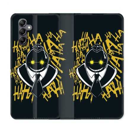 Housse cuir portefeuille pour Samsung Galaxy A34 5g Manga Assassination Classroom Kuro Noir