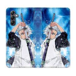 Housse cuir portefeuille pour Samsung Galaxy A34 5g Manga Bleach Hitsugaya