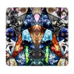 Housse cuir portefeuille pour Samsung Galaxy A34 5g Manga Bleach Pele Mele
