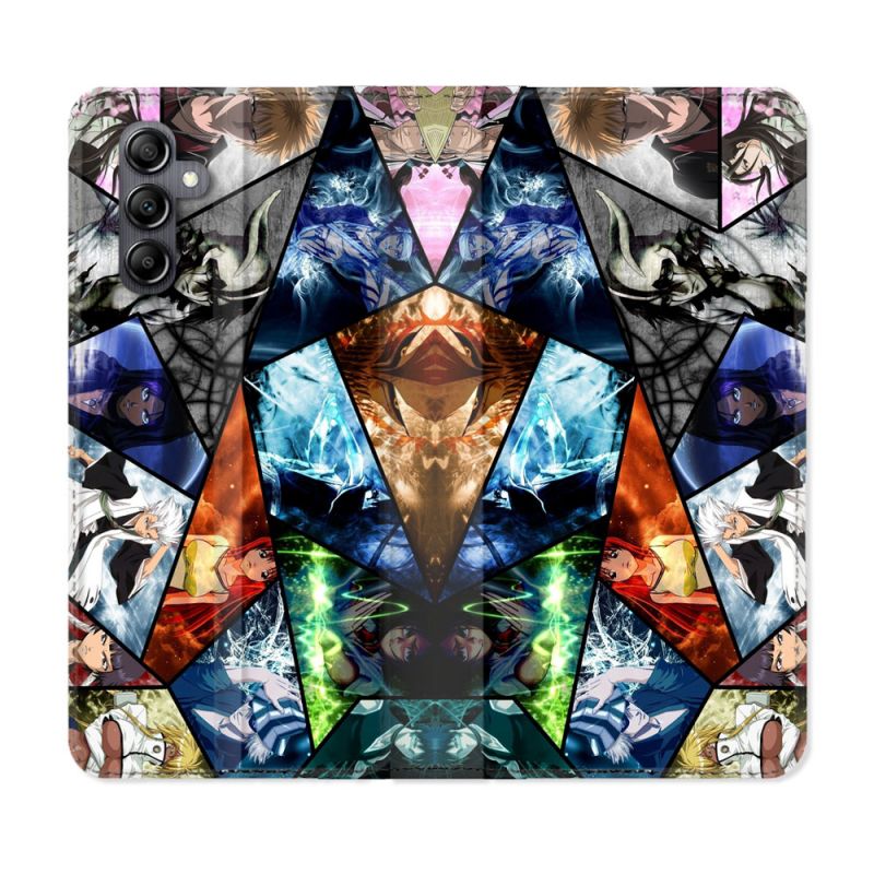 Housse cuir portefeuille pour Samsung Galaxy A34 5g Manga Bleach Pele Mele