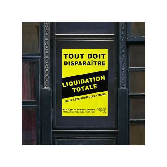 Affiche / Poster Papier Fluo Jaune Personnalisé