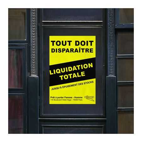 Affiche / Poster Papier Fluo Jaune Personnalisé