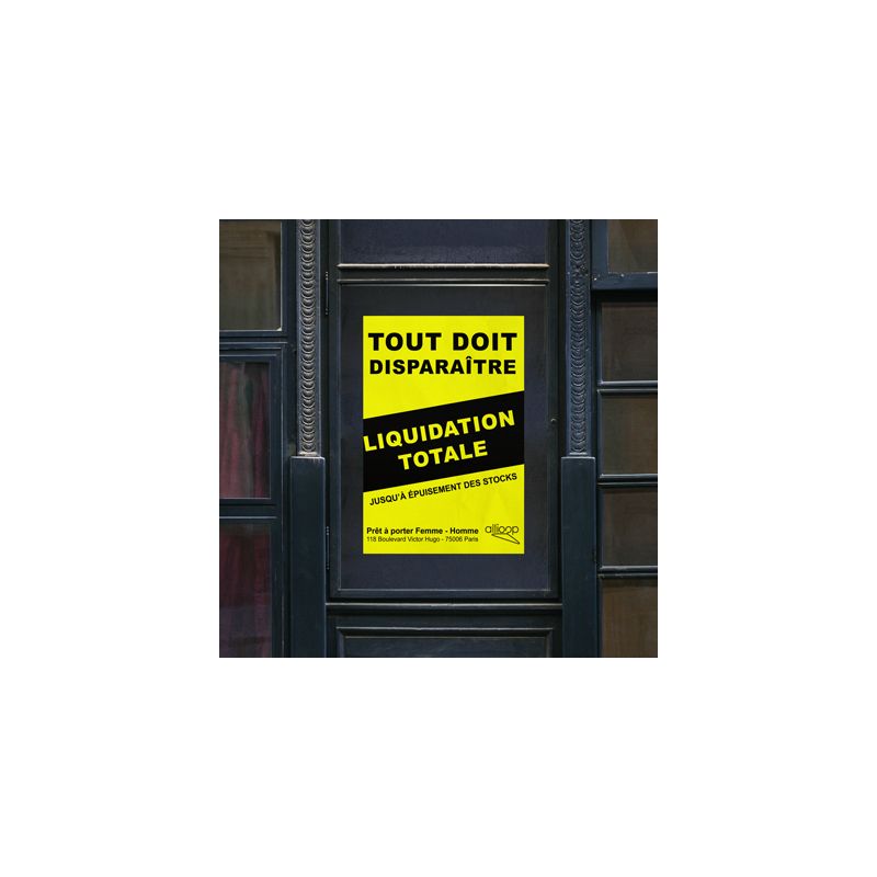 Affiche / Poster Papier Fluo Jaune Personnalisé
