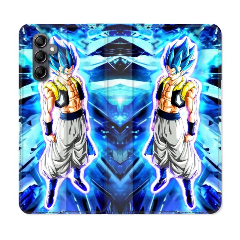 Housse cuir portefeuille pour Samsung Galaxy A34 5g Manga Dragon Ball Gogeta Lumiere