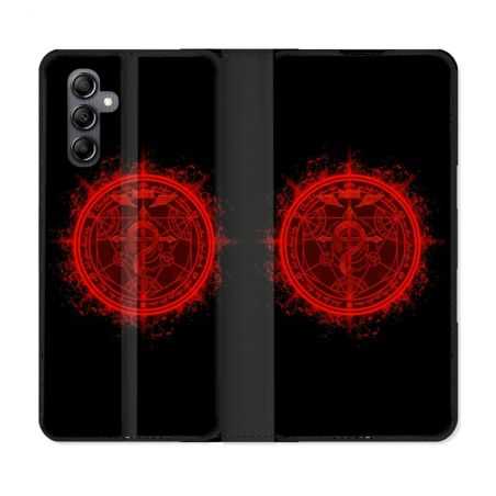 Housse cuir portefeuille pour Samsung Galaxy A34 5g Manga Fullmetal Alchemist Logo