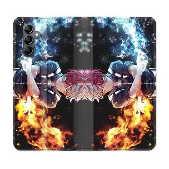 Housse cuir portefeuille pour Samsung Galaxy A34 5g Manga My Hero Academia Shoto