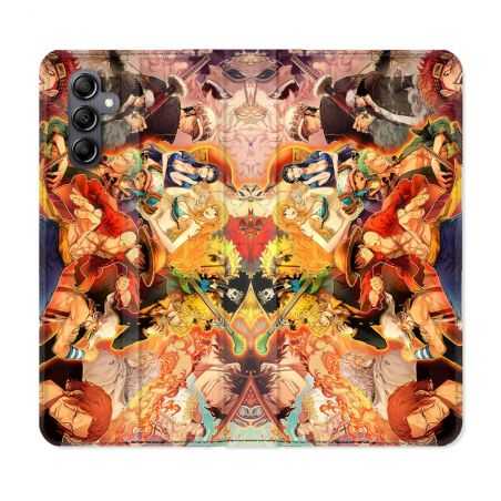 Housse cuir portefeuille pour Samsung Galaxy A34 5g Manga One Piece Nakama