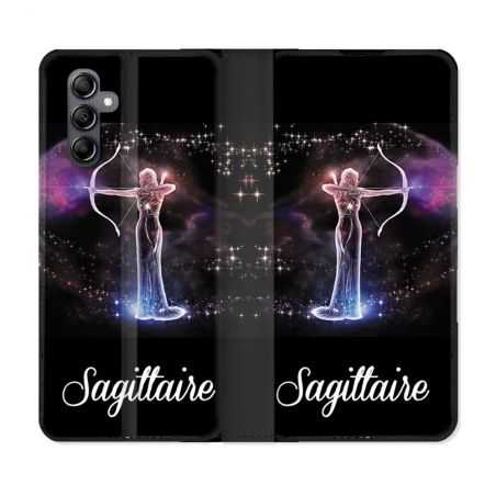 Housse cuir portefeuille pour Samsung Galaxy A34 5g Signe Zodiaque 2 Sagittaire
