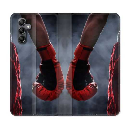 Housse cuir portefeuille pour Samsung Galaxy A34 5g Sport Boxe Gant Rouge