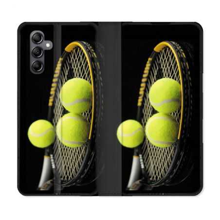 Housse cuir portefeuille pour Samsung Galaxy A34 5g Sport Tennis Balls