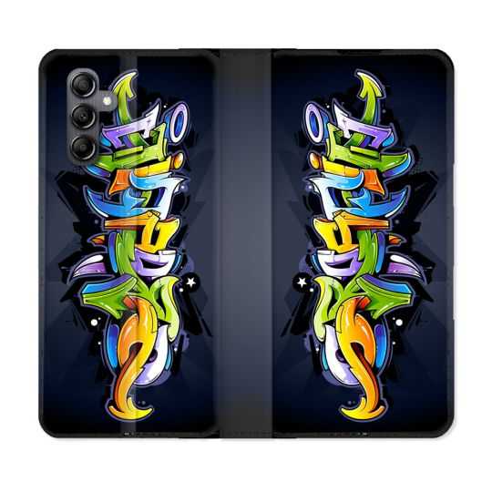 Housse cuir portefeuille pour Samsung Galaxy A34 5g Street Art Graffiti