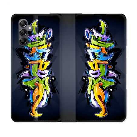 Housse cuir portefeuille pour Samsung Galaxy A34 5g Street Art Graffiti