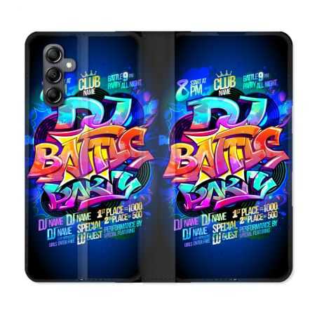 Housse cuir portefeuille pour Samsung Galaxy A34 5g Street Art Rap