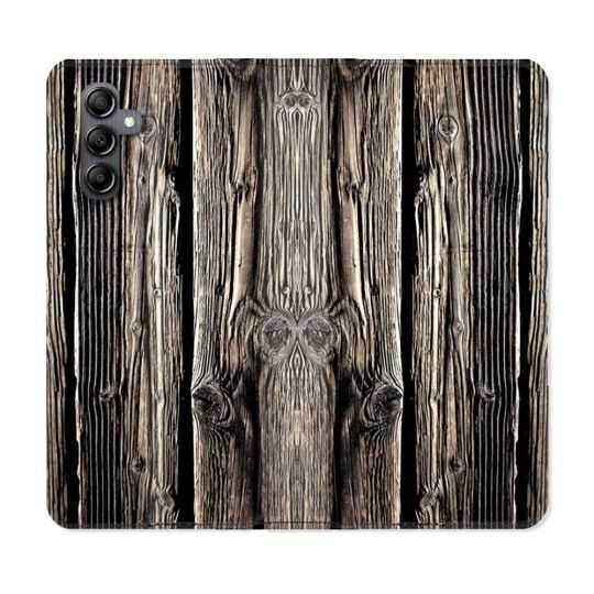 Housse cuir portefeuille pour Samsung Galaxy A34 5g Texture Bois