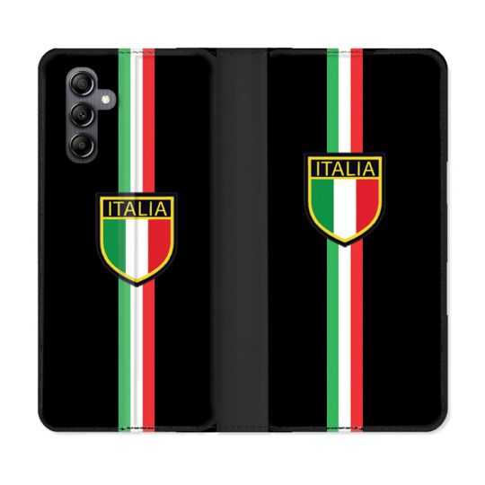 Housse cuir portefeuille pour Samsung Galaxy A34 5g Voyage Italie 3 Noir