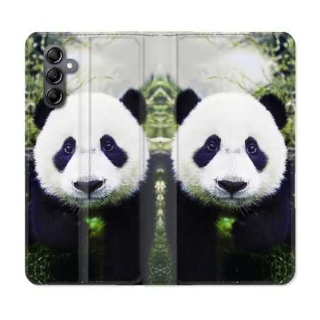 Housse cuir portefeuille pour Samsung Galaxy A34 5g Animal Panda Color