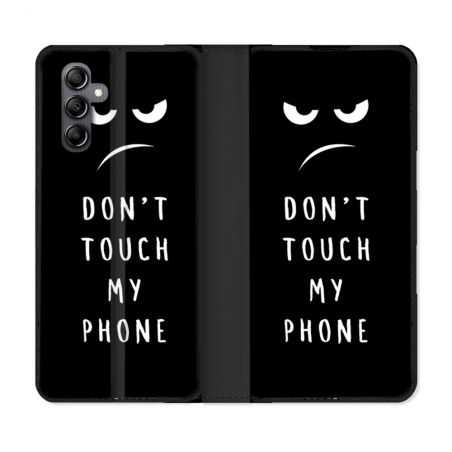 Housse cuir portefeuille pour Samsung Galaxy A54 5g Humour Don't Touch
