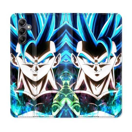 Housse cuir portefeuille pour Samsung Galaxy A54 5g Manga Dragon Ball Gogeta Visage